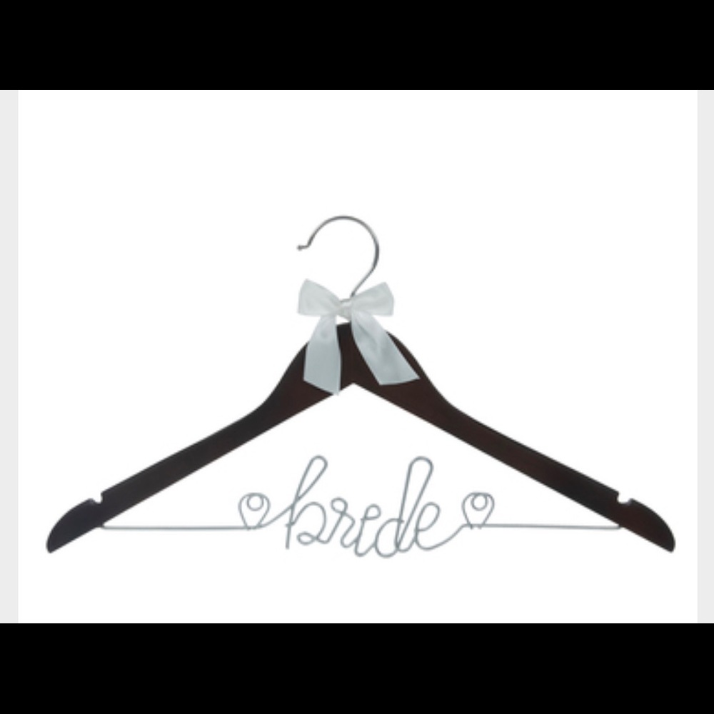 Dark wood bride hanger